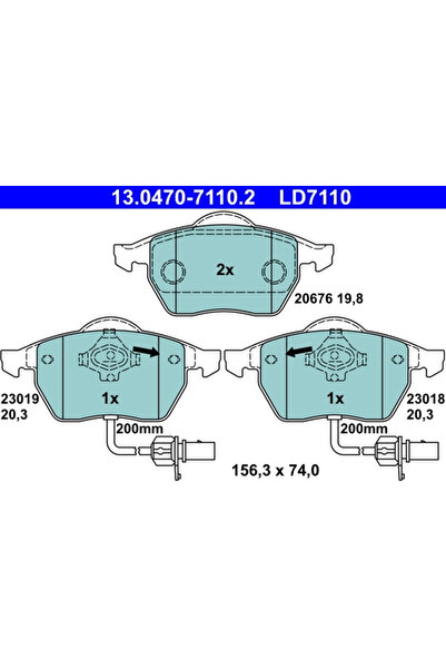 Ate Set Placute Frana Frana Disc Audi A4 B5/A6 C5 Vw Passat B5 1994-2013
