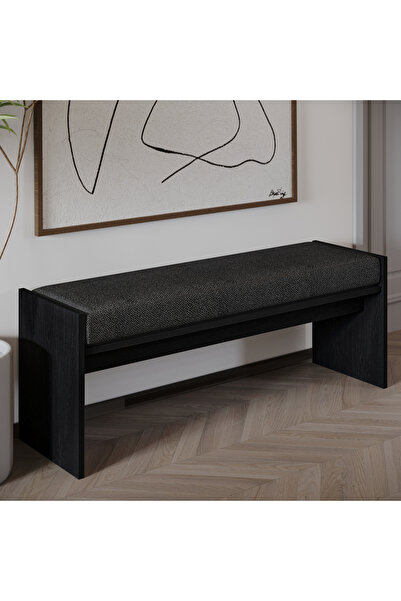 İNARCH DİZAYN Pearl Bench – Modern Tasarım Antre, Mutfak, Yatak Odası, Balkon Oturma Bankı, Ahşap Siyah