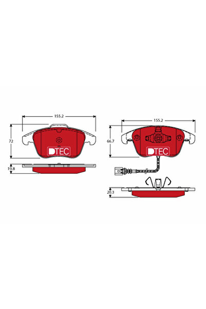 TRW Set Placute Frana Frana Disc Audi Q3 Seat Alhambra