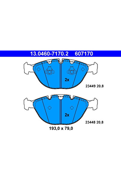 Ate Set Placute Frana Frana Disc Bmw X5 2001-2006