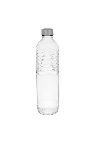 SHOPIENS Water Bottle Wavy Design Metal Cap 1.25L Transparent - MYONNA