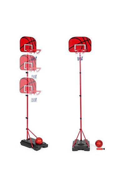 Selgot Coș de baschet portabil cu suport reglabil, minge, pompă și fileu