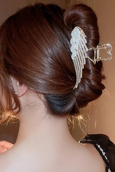 CAŞ DEKORASYON Silver Color Angel Wing Metal Latch Buckle