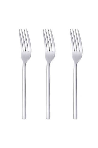 SHOPIENS Premium Stainless Steel Forks, Set of 3, 21 cm