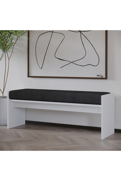İNARCH DİZAYN Pearl Bench – Modern Tasarım Antre, Mutfak, Yatak Odası, Balkon Oturma Bankı, Kolay Kurulum Beyaz