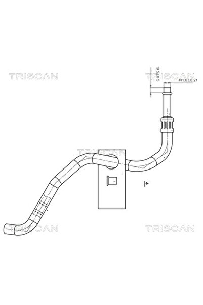 TRISCAN Furtun Hidraulic Sistem De Directie De La Radiatorul De Ulei La Rezer...