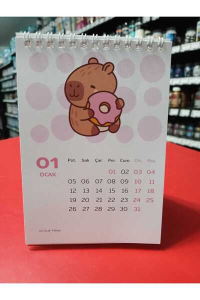 Gıpta Masa Üstü Üçgen Takvim CAPY2026 12*17cm Ebatında