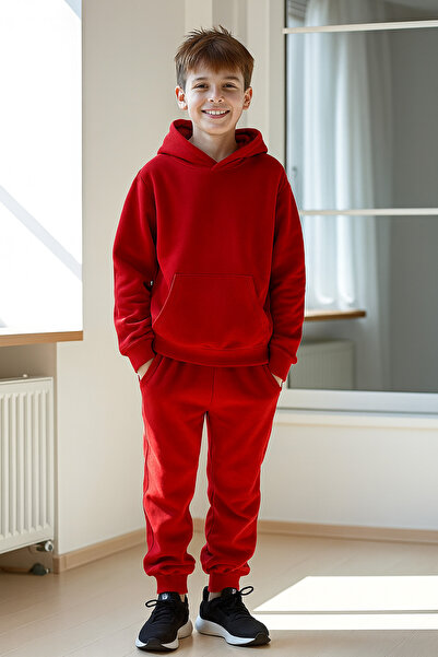 MYADA Premium 3 Thread Sweat Fleece Bottom Top Children's Set