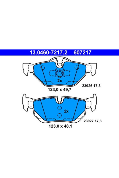 Ate Set Placute Frana Frana Disc Bmw 1/3 2004-2015