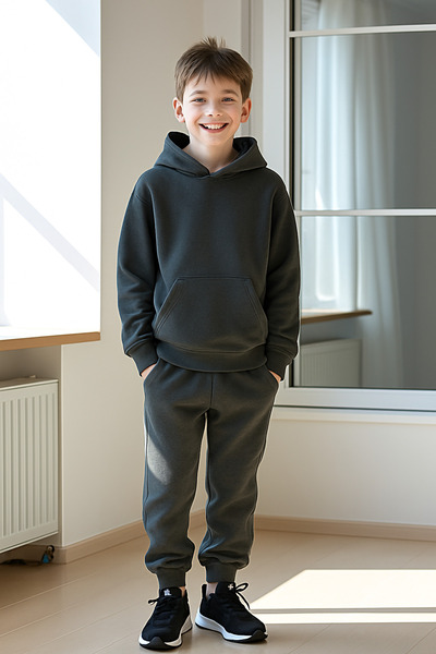 MYADA طقم أطفال فاخر من 3 قطع من الصوف الناعم للملابس الداخلية والخارجية