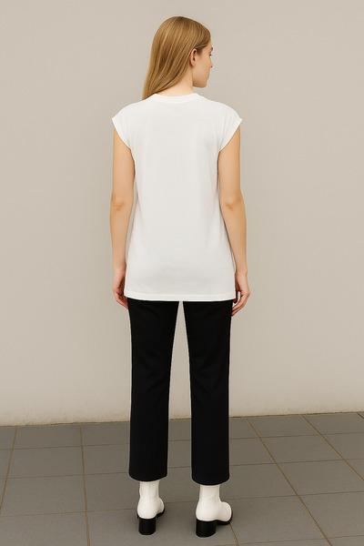 Dİ GİYİM Women's Circular Neck Sleeveless Inner Tunic