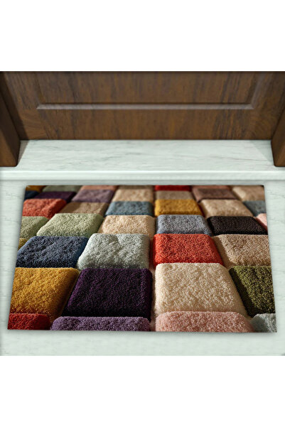 Colorix Carpet Geometrik Desenli Dekoratif Kapı Önü Paspası No: 2434