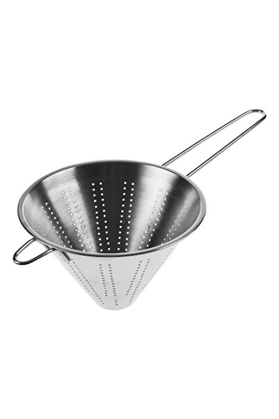 SHOPIENS Metal Conical Strainer, Diameter 18x14 cm, Handle 16 cm - MYONNA