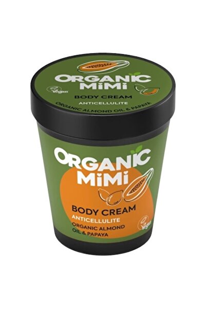 ORGANİC MİMİ Cremă de corp anticelulitică cu migdale și papaya, 200 ml