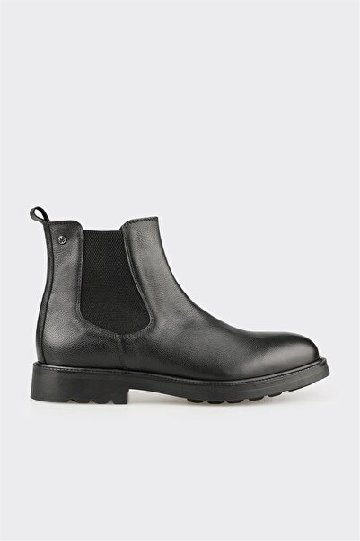 Elle Shoes Siyah Deri Erkek Günlük Bot