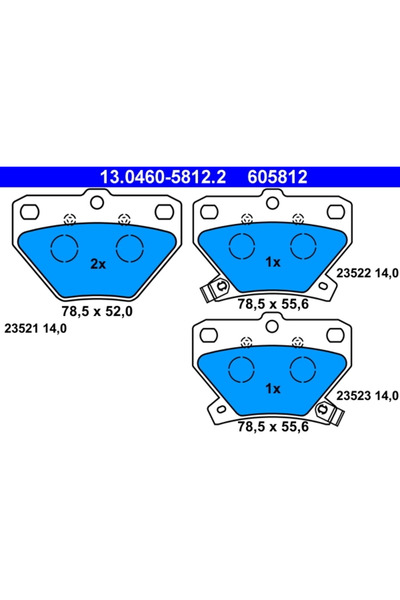 Ate Set Placute Frana Frana Disc Toyota Celica Cupe/Corolla/Ist