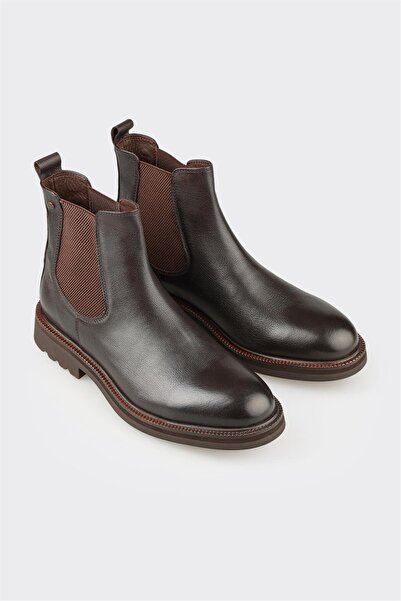 Elle Shoes Kahve Deri Erkek Günlük Bot