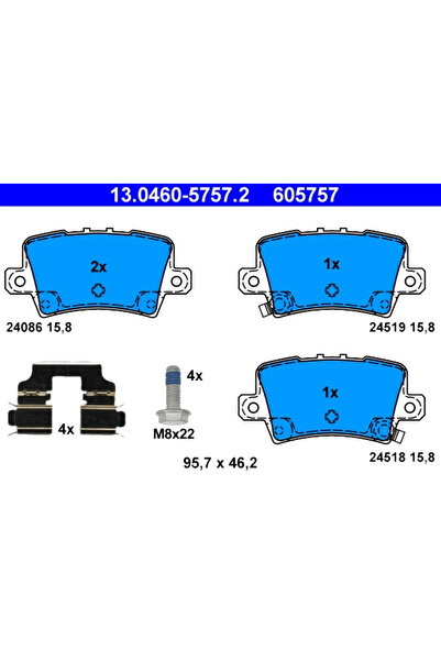 Ate Set Placute Frana Frana Disc Honda Civic 8 2005-2012