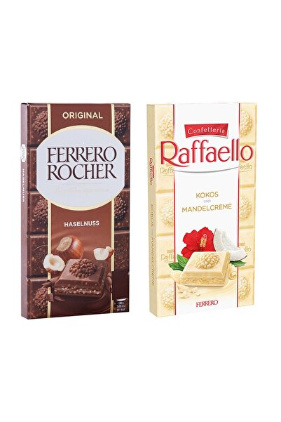 Ferrero Rocher Original 90 gr + Raffaello Kokos Beyaz Çik. 90 gr 2 li Paket