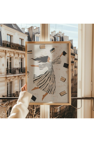 Tuba Decor Tablo dintr-o singură bucată cu rame din lemn pentru sufragerie, s...