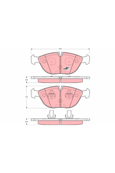 TRW Set Placute Frana Frana Disc Alpina Roadster V8 Audi A4 B5/A8 D2/Tt