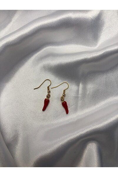 MİNİMERİ JEWELRY KIRMIZI BİBER ŞANS KÜPESİ