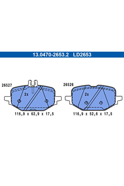 Ate Set Placute Frana Frana Disc Mercedes-Benz C-Class