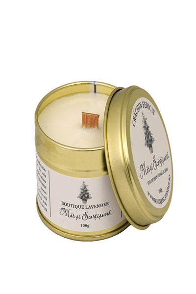 Boutique Lavender Lumânare parfumată de Crăciun 100g Măr și Scorțișoară