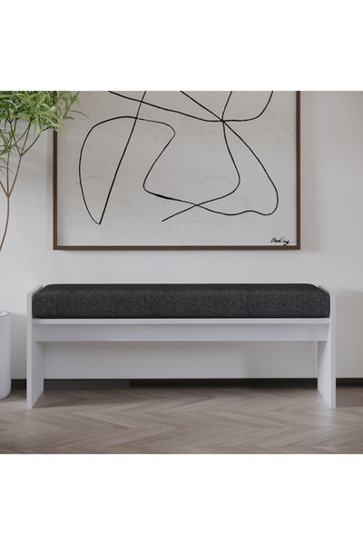 İNARCH DİZAYN Pearl Bench – Modern Tasarım Antre, Mutfak, Yatak Odası, Balkon Oturma Bankı, Kolay Kurulum Beyaz