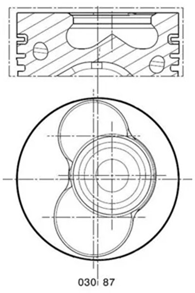 MAHLE Piston Pentru Cilindrii 3-4 Audi A3/A4 B6/A6 C5 Ford Galaxy 1