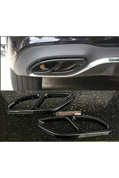 kaytaz MERCEDES ÇİFTLİ ÇIKIŞ GÖRÜNÜM EGZOZ UCU SİYAH W205 W213 W177 X253 W247 W246