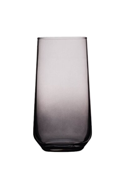 SHOPIENS Pahare din sticlă fumurie, 0,5 l, negru mat