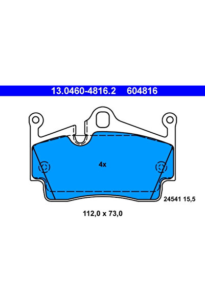 Ate Set Placute Frana Frana Disc Porsche Boxster/Cayman