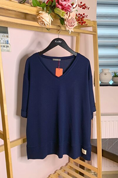Büyük Moda V-Neck Basic Modal T-Shirt