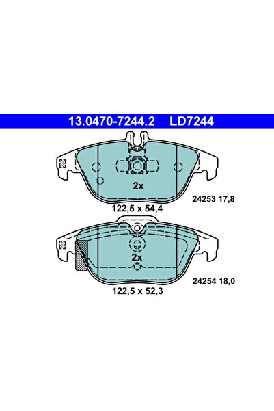 Ate Set Placute Frana Frana Disc Mercedes-Benz C-Class/E-Class
