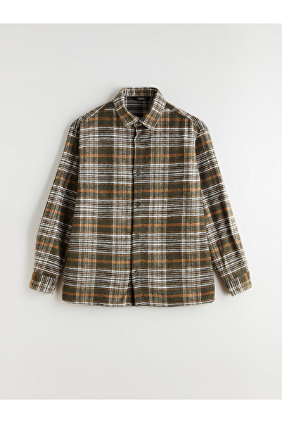 LC Waikiki Jachetă de cămașă lumberjack pentru bărbați, cu mânecă lungă, cu p...