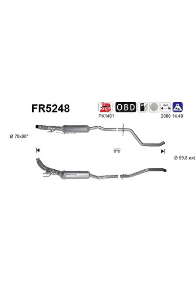 As Filtru Funingine/Particule Sist.De Esapament Citroen C5 3 Peugeot 508 1