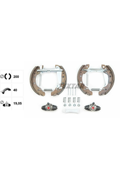 TEXTAR Set Saboti Frana Seat Arosa Skoda Felicia 1/Felicia 2/Felicia Cube Van