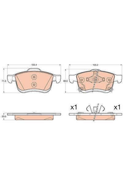 TRW Set Placute Frana Frana Disc Fiat 500L