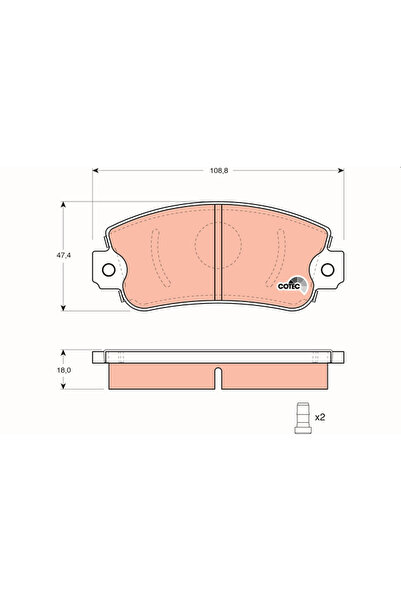 TRW Set Placute Frana Frana Disc Fiat 131/Panda/Regata Lancia Y10