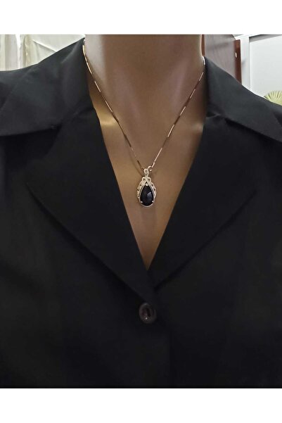 Simge Gümüş 925 Ayar Gümüş Akik Taşlı Kolye