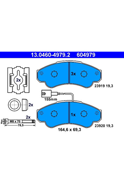 Ate Set Placute Frana Frana Disc Citroen Jumper 1 Bus/Jumper 1 Caroserie/Jump...