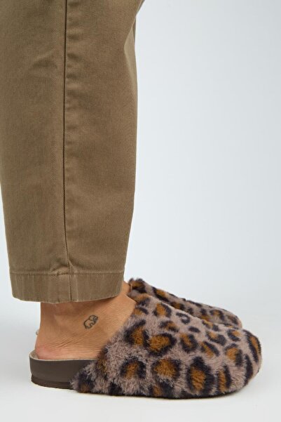 Manijero Leda Women's Plush Flat Mink Leopard Slippers