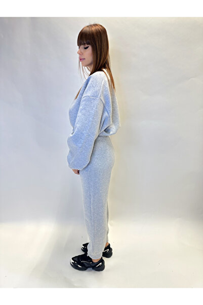 IFASTFASHION Women's tracksuit set - made of soft cotton, with a loose blouse and elastic waist pants