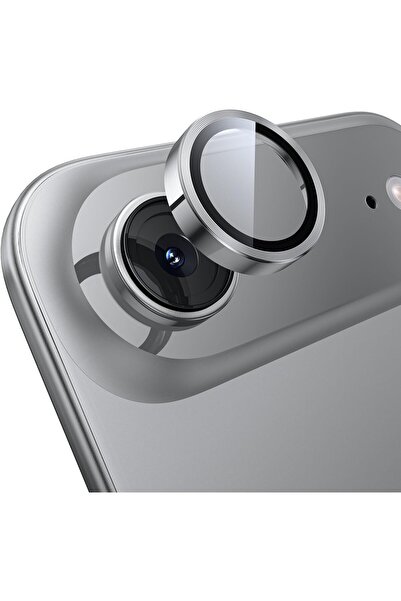 Fibaks iPhone 17 Air Uyumlu Aparatlı Kamera Koruma Renkli Lens Koruyucu Tempe...