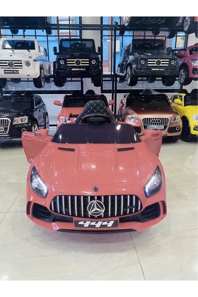 Genel Markalar 444 Gtr Sport Akülü Araba 12V Uzaktan Kumandalı Akülü Çocuk Araçları Pembe