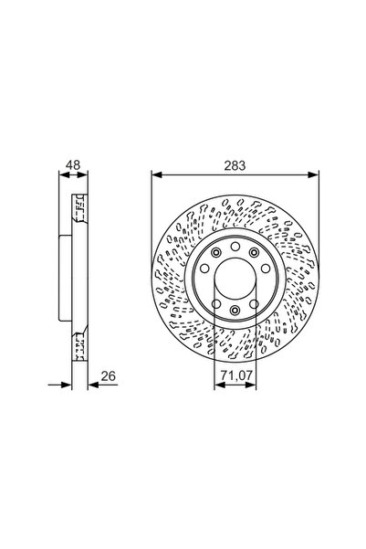 Bosch Дискова спирачка Citroen Berlingo/C4 Grand Picasso 2/C4 Picasso 2 Peuge...
