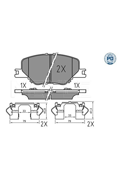 MEYLE Set Placute Frana Frana Disc Punte Fata Opel Insignia B Country Tourer/...