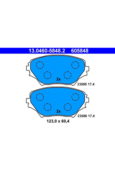 Ate Комплект спирачни накладки за дискови спирачки Toyota Rav 4 2