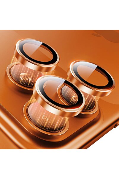 Fibaks iPhone 17 Pro/17 Pro Max Ar+ Af+ Premium Camera Protection with Apparatus Orange Lens Protector Tempered Glass